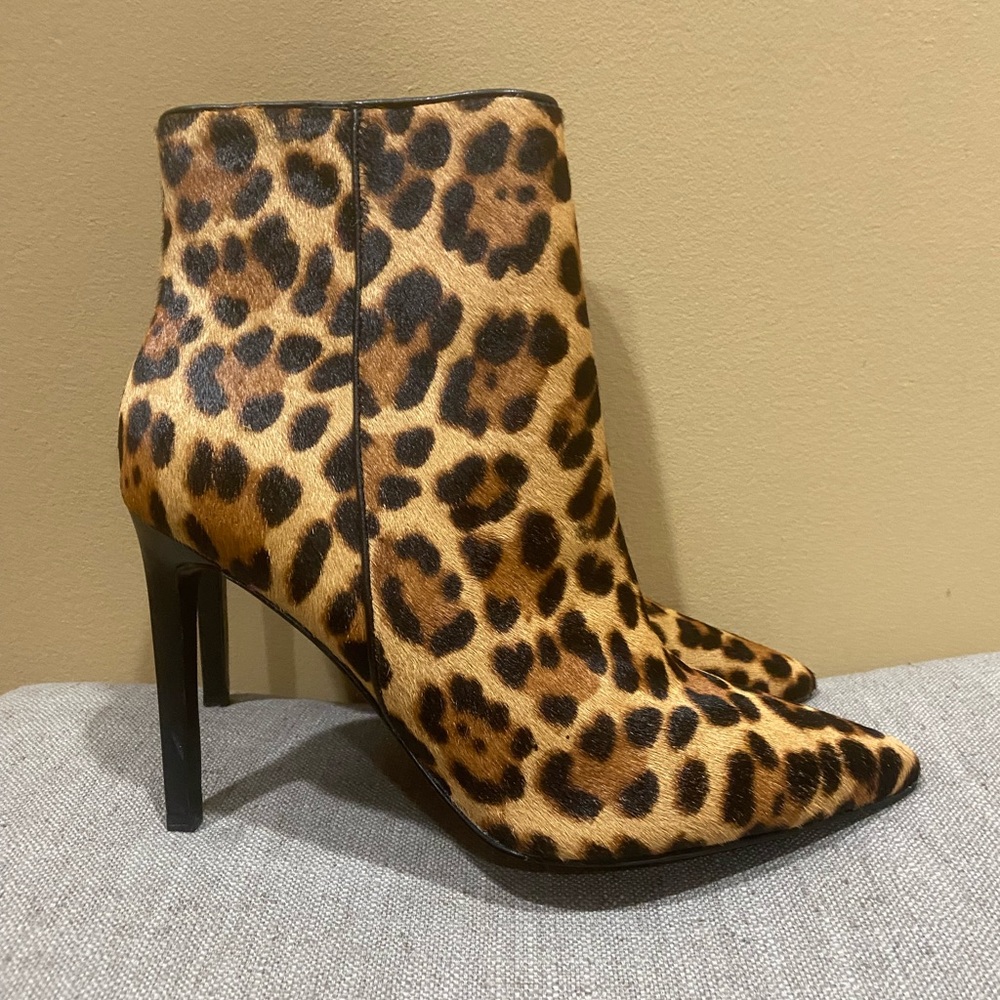 Nine West Leopard Stiletto Booties